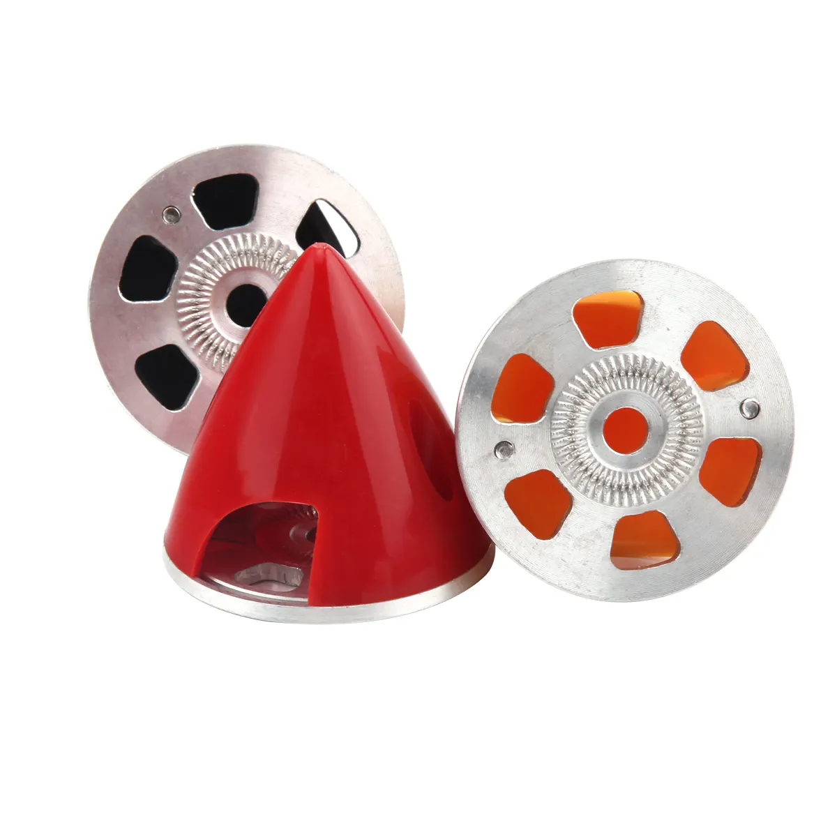 Multicolor 2 Bladen Plastic Prop Spinner Kegel Met Aluminium Achterkant Voor Rc Vliegtuig 1.5 