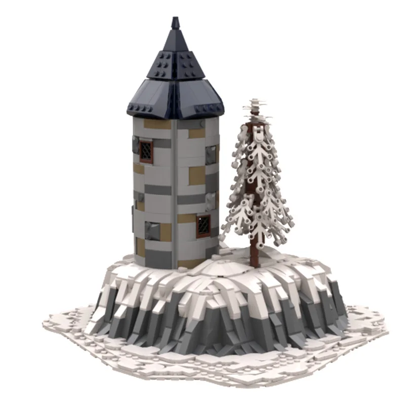 1539 ELEMENTÓW MOC Średniowieczna Fortel Model Budowlany Wykwintna Śnieżna Wieża Architektoniczna Klocki DIY Zabawki do Składania dla Dzieci Prezenty