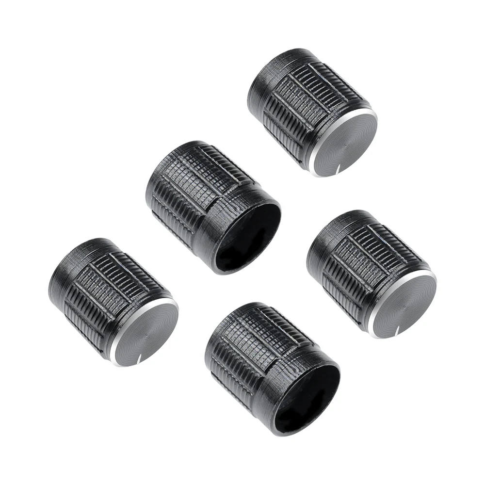 5/10 pezzi in lega di alluminio potenziometro manopola tappo manopola di controllo del Volume interruttore di rotazione del cappello per albero in