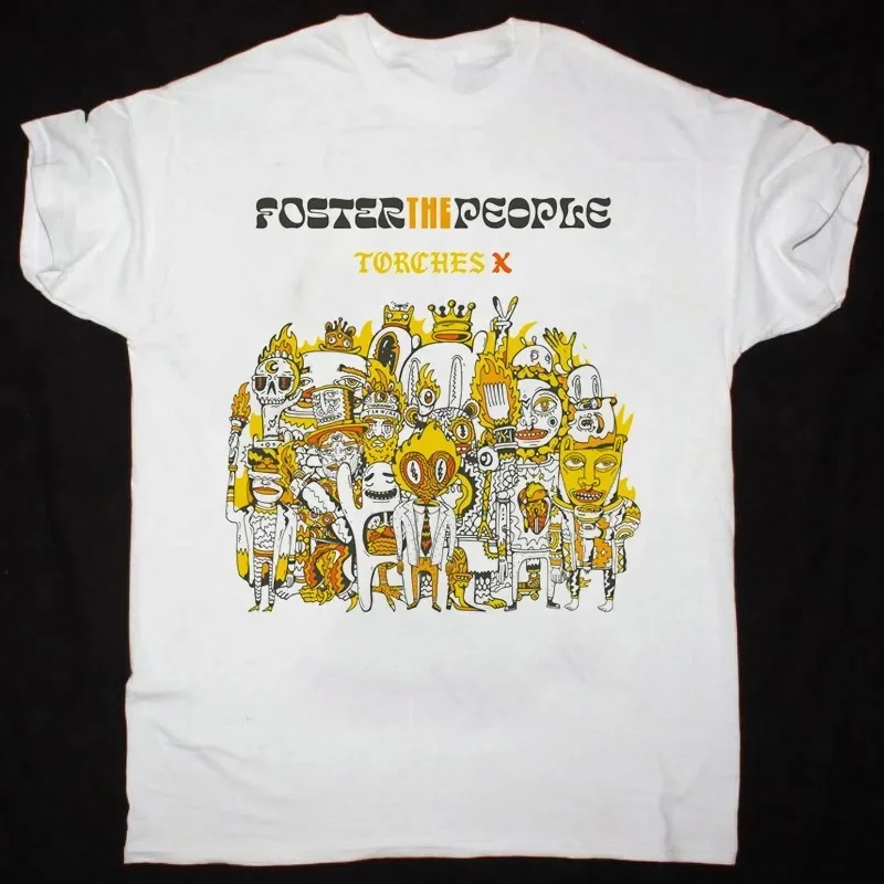 NEW Foster The People - Torches Short Sleeve White All Size Gift Shirt QQ1572