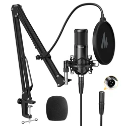 maono PM320S XLR Condenser Microphone Kit Professional Cardioid Vocal Studio Recording Mic for Streaming Voice Over Home-Studio