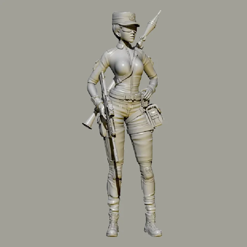 

1/24 Resin Model Figure Special Forces Personnel Gk Micro Miniature 3d Printed White Model Toy Unassembled And Unpainted Kit