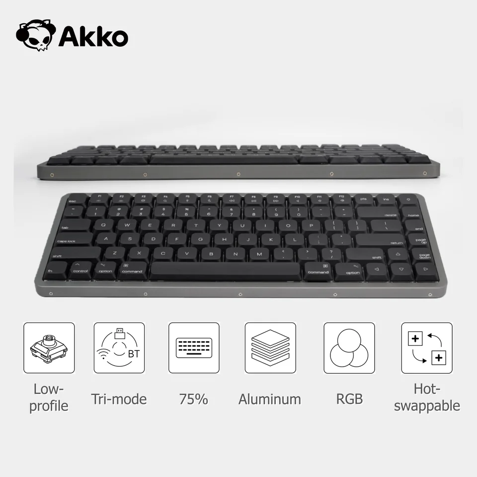 Akko Air 01 Low Profile Mechanical Keyboard 75% 84Key Mac Layout