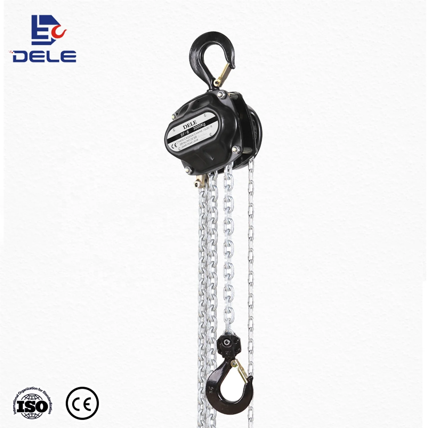 Hangzhou DELE 2 Ton Manual Chain Block Material Handling Equipment Hoist Pulley Chain G80 Chain Hoist