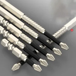 Magnetic Screwdriver Bit Alloy Steel Anti Slip Long Drill Bits 1/4 Hex Shank PH 2 Head Screwdriver Bit Hand Tools 25-150mm