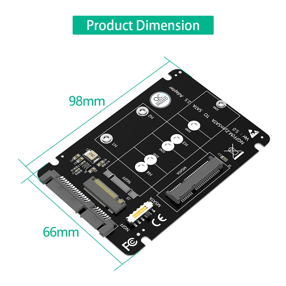M.2 NGFF to SATA Adapter MSATA To USB SATA 3.0 Converter External 2-in-1 mSATA m.2 NGFF to SATA USB Adapter Riser Card
