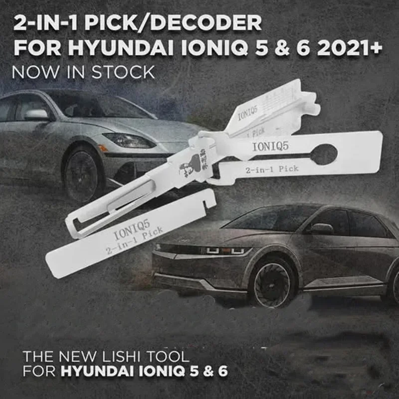 IONIQ5 IONIQ6 LISHI 2-IN-1 Picklock and For Hyundai Ioniq Tucson Tool Locksmith KK12 2-in-1 Key Decoder Car Automotive Picking