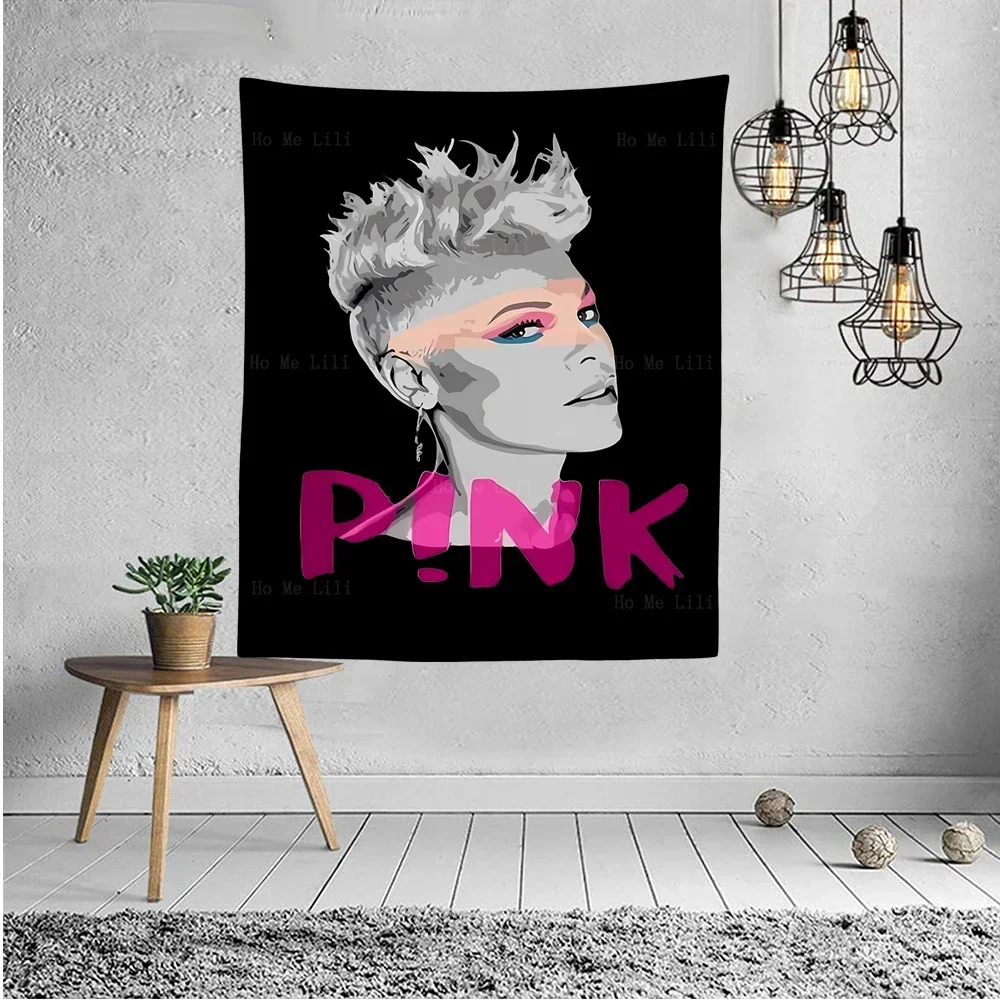 Pop Rock Rhythm And Blues Pink Summer Tour American Female Singer Wall Hanging Tapesty