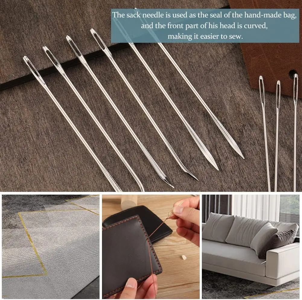 مجموعة إبر الخياطة اليدوية من الجلد من IMAZY تتضمن إبرة جلدية منحنية لإصلاح قماش السجاد #5