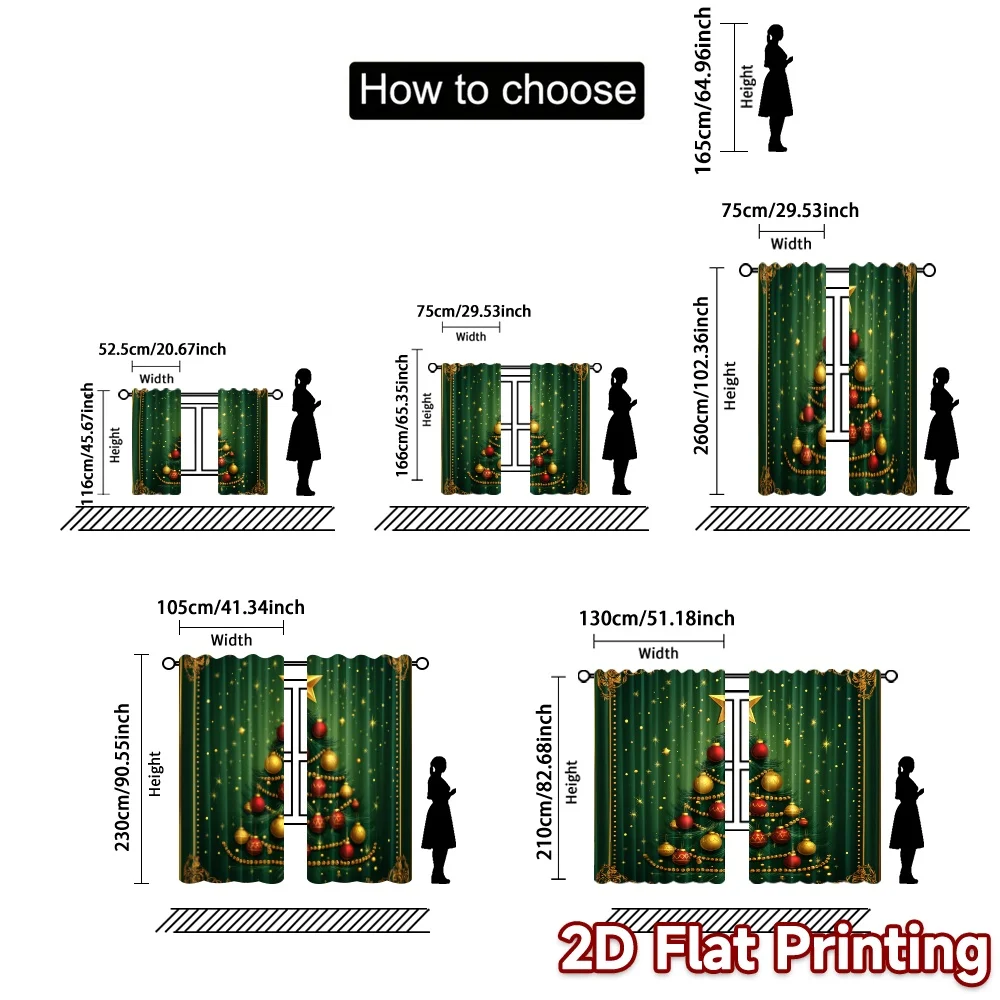 2 قطعة ، الستائر شجرة عيد الميلاد الحلي Stars_b الستائر الشعبية ونافذة معالجة آلة قابل للغسل النسيج الستائر آرت ديكو #3