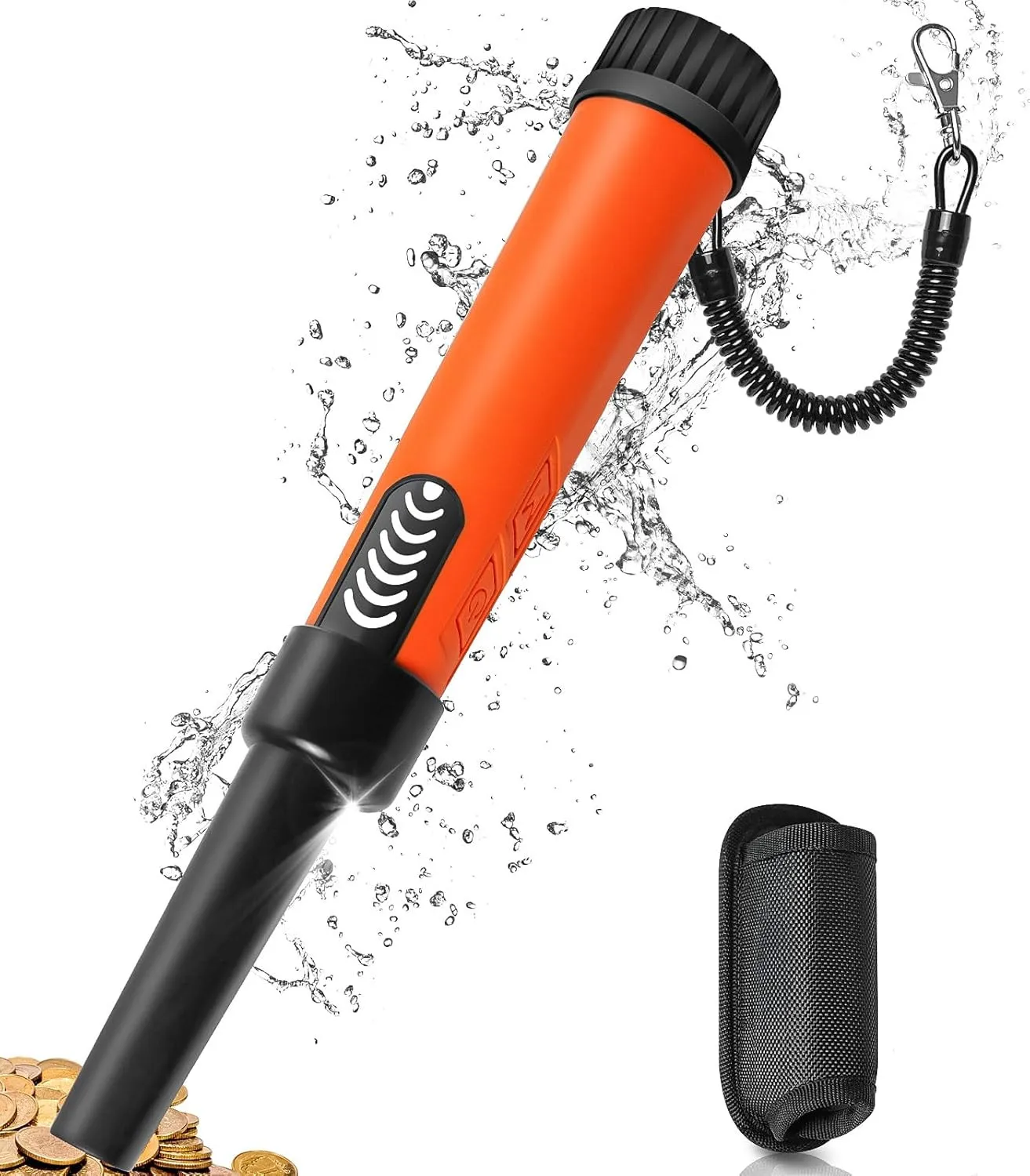 

Tianxun IP68 Fully Waterproof Pinpointer Metal MD-880 Underwater Metal 6m Depth with LCD Screen Gold