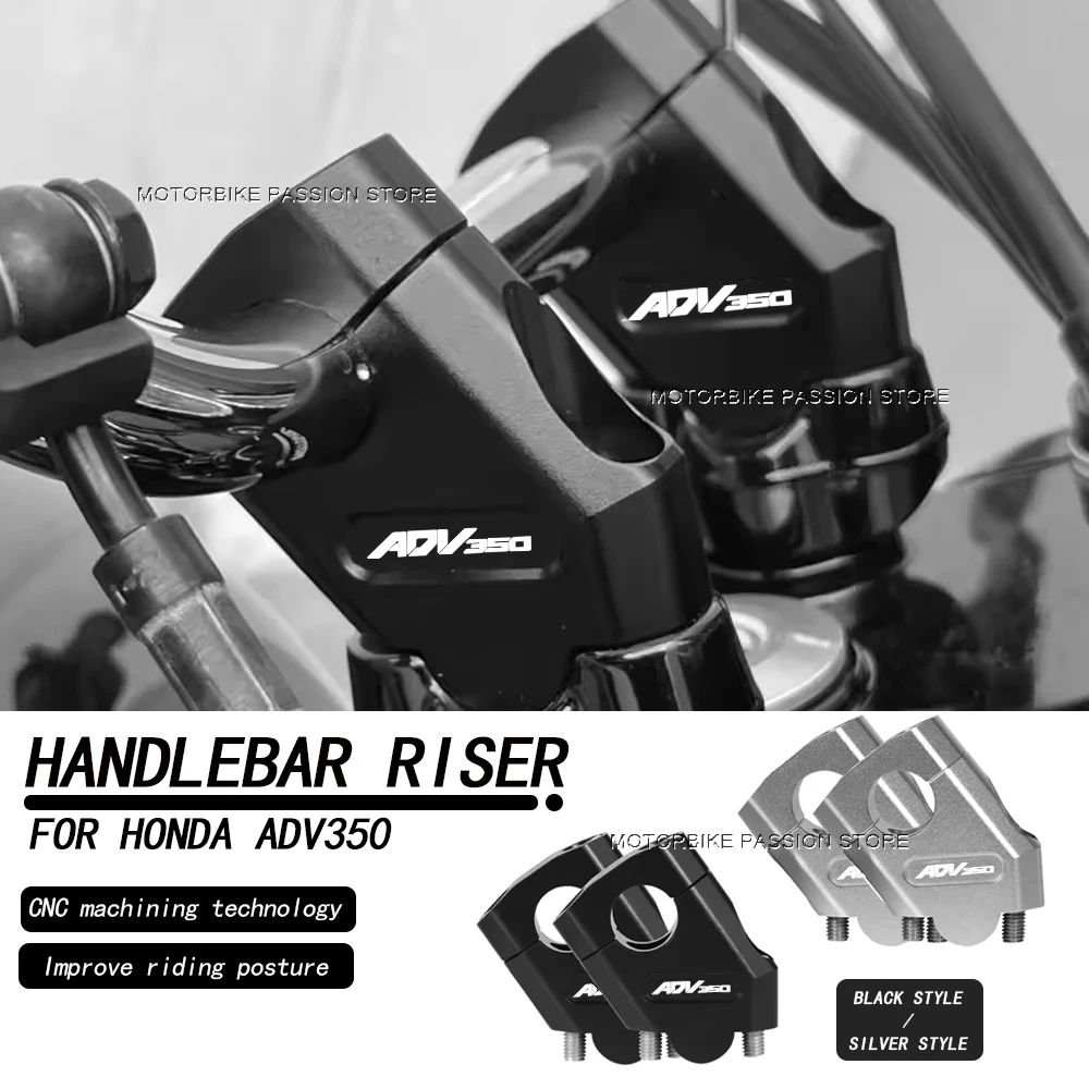 adv350 Motorcycle Handlebar Riser Clamp CNC Handle Bar Lift Extend Adapter Mount For Honda ADV350 adv350 ADV 350