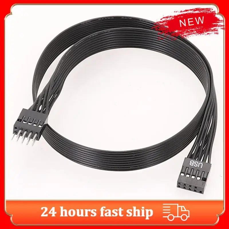 9-pin Adapter Cable About 8g Not Easy To Damage Lagging Design Repeatable Pluggable Long Life Computer Motherboard Cable Black