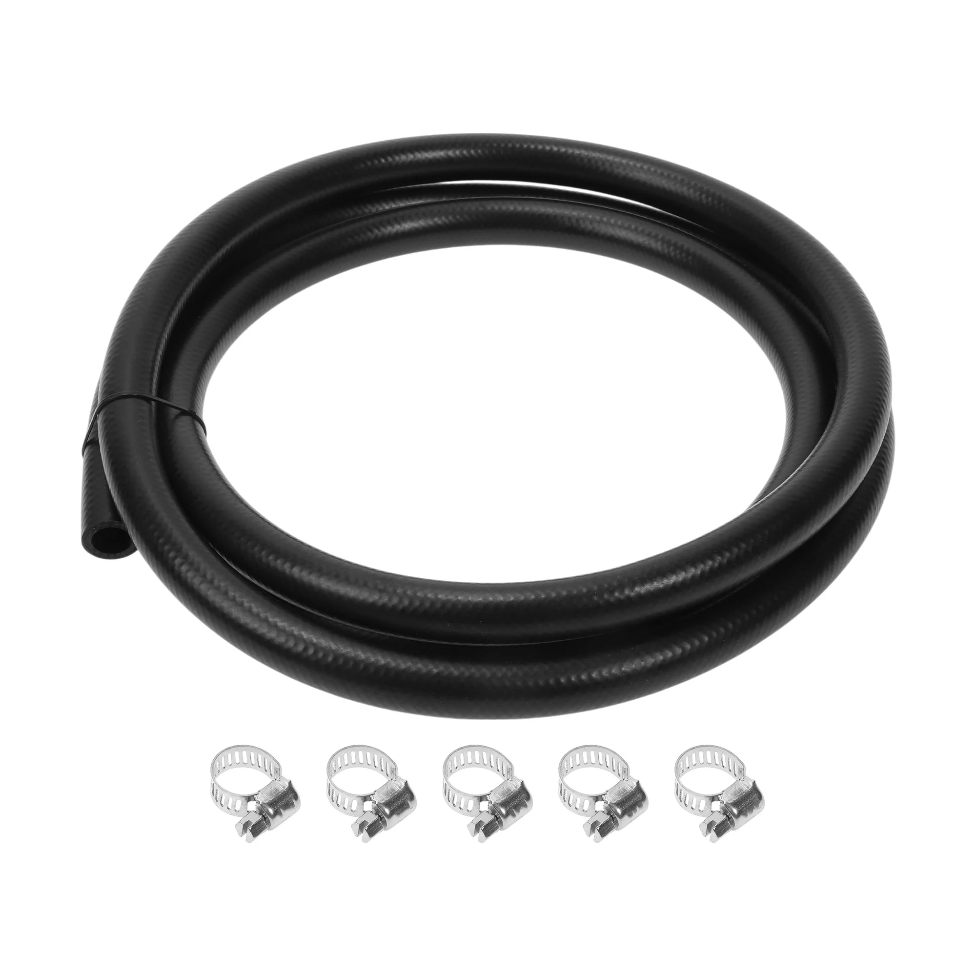 

UXCELL Fuel Line Kit 8ft 1/2"ID 7/9"OD NBR Rubber 1 Set with 5 Clamps Car NBR Rubber