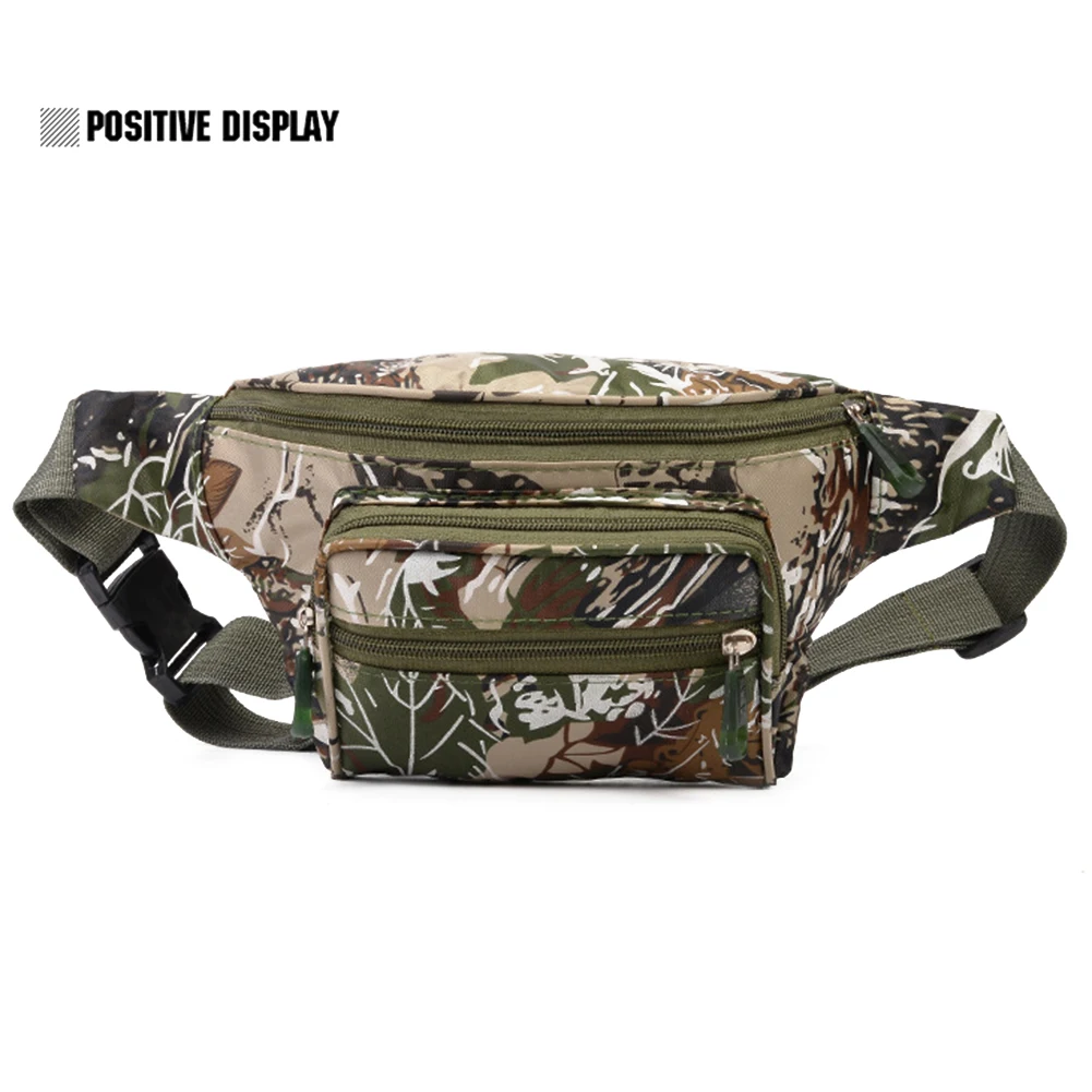 Camouflage Waist Bag Outdoor Sports Large Capacity Chest Handbag Multifunction Chest Bag Mobile Phone Backpack For Outdoor Sport