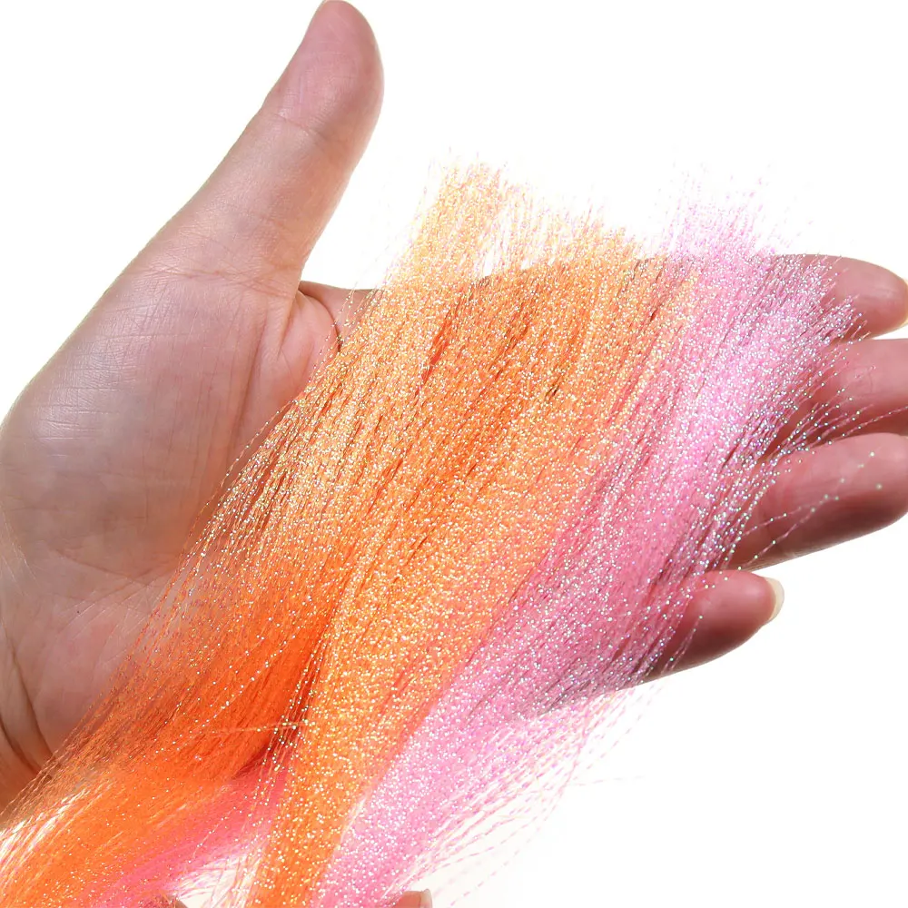 ICERIO 3er-Pack Gedrehtes Holographisches Flashabou Tinsel, Kristall-Flash-Tinsel für Assist-Jighaken, Sibiki-Rigs, Streamer-Fliegenbindematerial – Detail 9