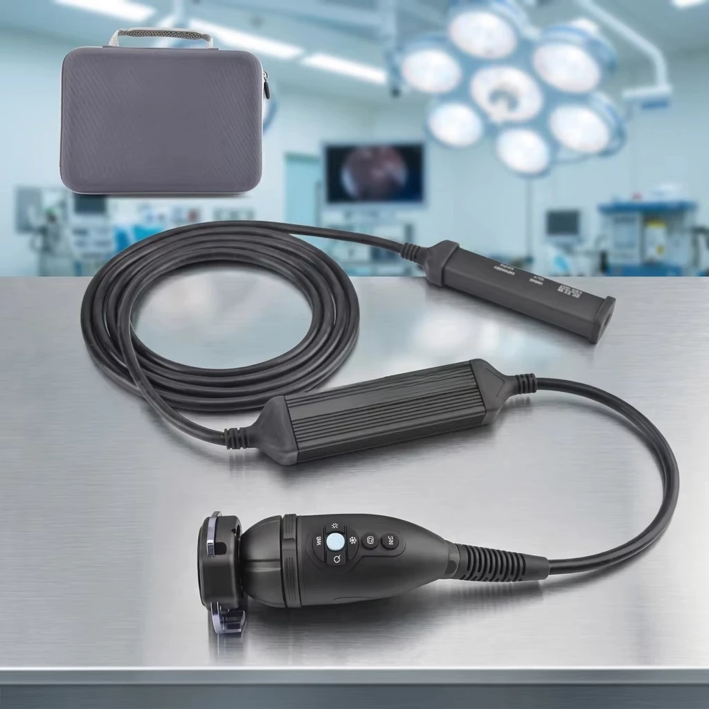 All-in-one handheld mini 4K endoscopic  system for use in human medicine and veterinary endoscopes