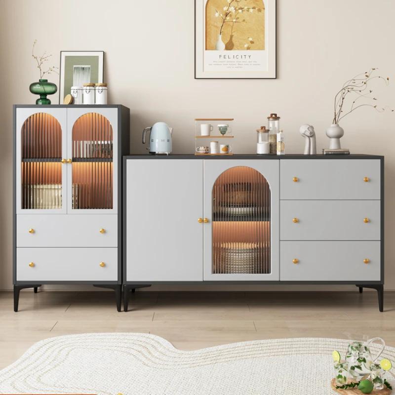 

Showcase Organizers Cabinet Multifunctional Space Saving Decorated Doors Side Cabinet Hallway Shelves Cajonera Home Furniture