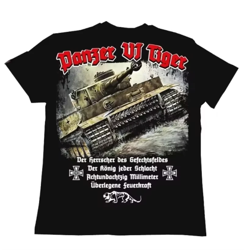 

Wehrmacht Panzer VI Tiger Tank T-Shirt Summer Cotton Short Sleeve O-Neck Women T Shirt New Graphic T Shirts Loose Tee Tops Pirnt