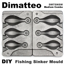 Dimet DIY Fishing Snapper Sinker mold DMTSNSM/Medium Combo Snapper Sinker 112g 140g 168g 3 cavità