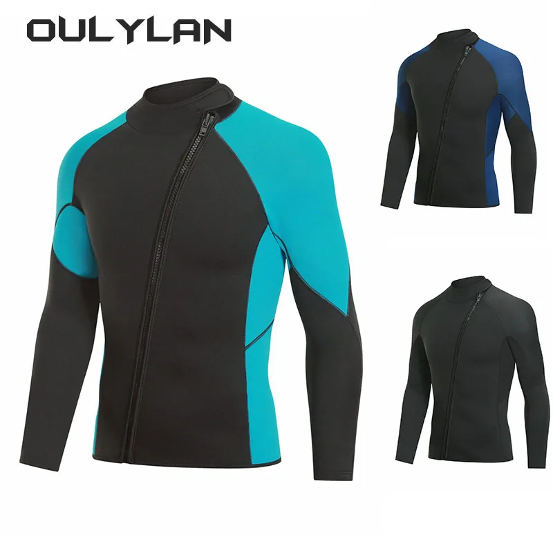 Oulylan 3MM Neoprene Diving Suit Dive Suit For Men and Women Jacket Professional Diving Clothes Pants Suit Front Zip 2024 New