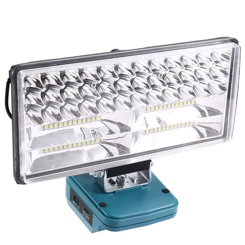 

【ДЕНЬ БЛАГОТВЕРЕЧИВОГО ПРАВОСТИ】Портативный светодиодный прожектор 8 дюймов для литиевых аккумуляторов 18В, два режима освещения, аварийный светильник, быстрая зарядка PD18W