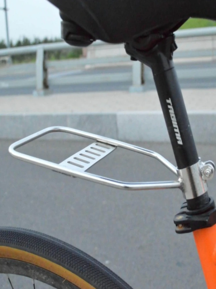 AliExpress OLOEY Stainless Steel Bike Rear Rack Lightweight Load-bearing Sturdy Durable Mountain Road Bike Luggage Carrier Bicycle Accessories