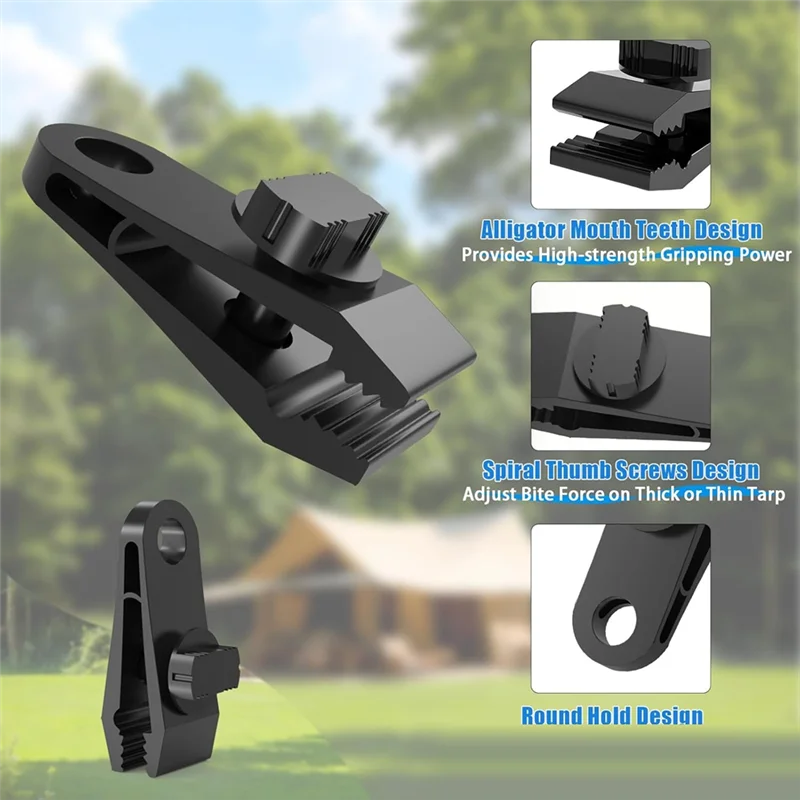 【Fast Delivery】Tarp Clips Clamps 60 PCS Tent Clamp With Carabiners Tie Down Fastener Clips Holder For Tarp,Pool