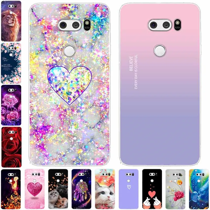 For LG V30 / V30+ Case Luxury Cat TPU Silicone Bumper for LG V30 Plus Soft Phone Cover For LGV30 V 30 Tinq Cartoon Protective