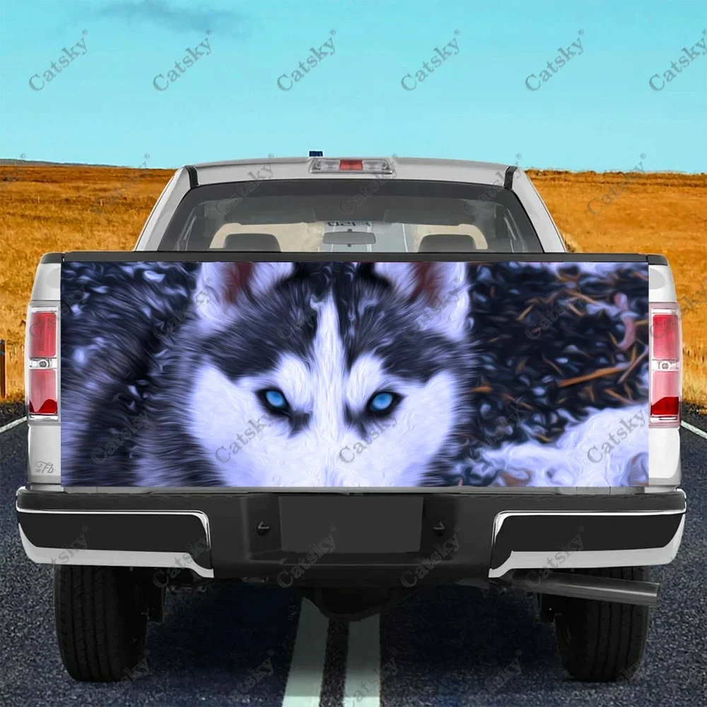 

Husky Animal Dog Truck Tailgate Sticker Decal Wrap Vinyl High-Definition Print Graphic Suitable for Pickup Trucks Weatherproof