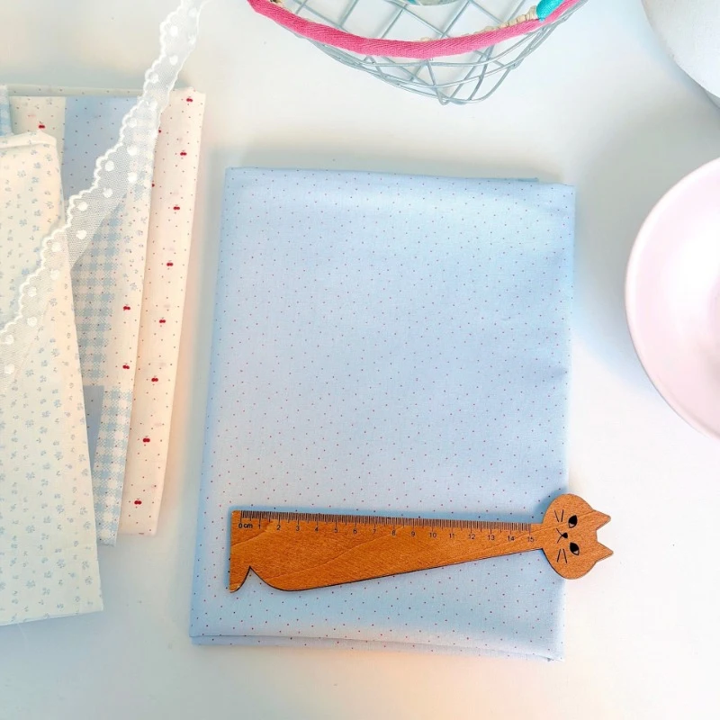 Korean Style Plain Pure Cotton Printed Fabric for Sewing
