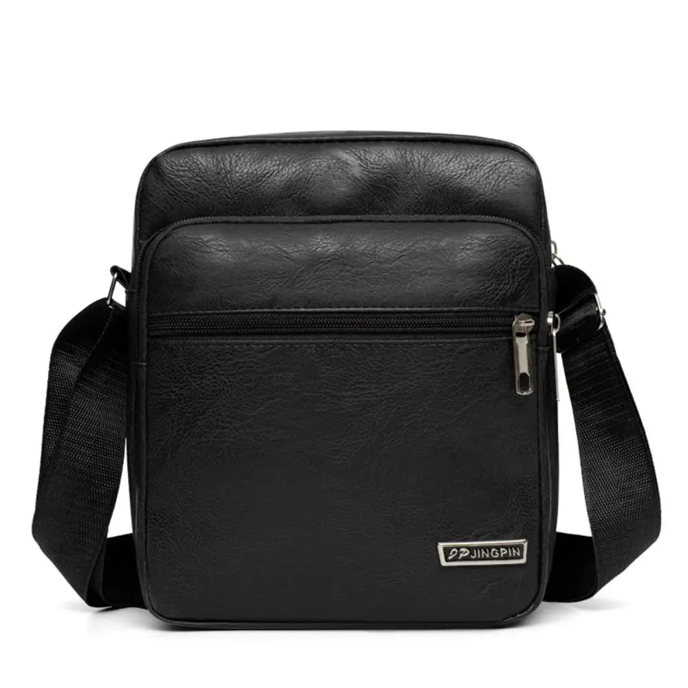 

Fashion PU Leather Men's Shoulder Bag Waterproof Large Capacity Crossbody Bag Black Brown Single Backpack Men Women