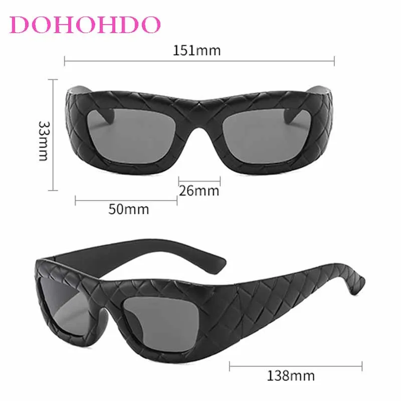Punk Square Thick Frame Women's Sunglasses Luxury Design Fashion Men Sunglass Drive Travel Party Windproof Goggles Lentes UV400 - Image 5