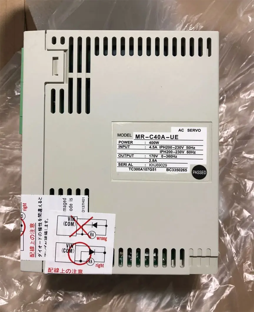 

Совершенно новый сервопривод MR-C40A 400 Вт, гарантия один год