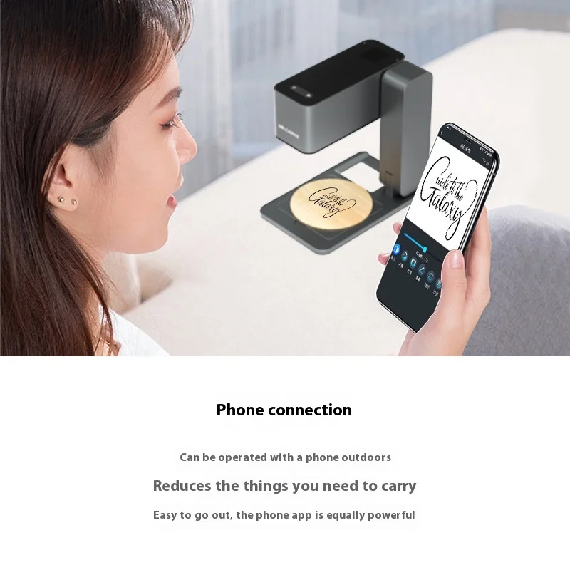 MRCARVE C1 Laser Engraver - Mini Compact Portable Fully Automatic Engraving & Cutting Machine for Wood and Leather