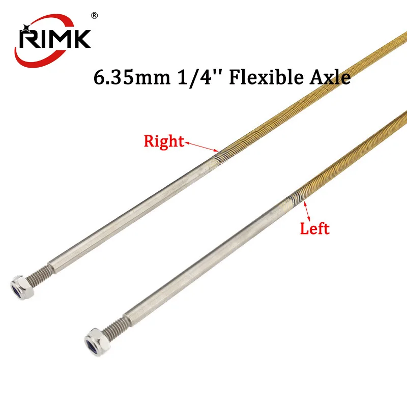 6.35mm 1/4'' Flexible Axle Flex Cable Soft Drive Shaft Length 700mm/950mm Left/Right Shaft for RC Brushless Electric Boat