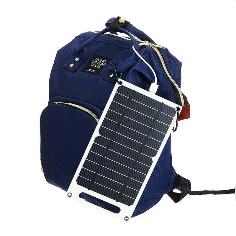 30W Solar Panel With Waterproof Outdoor Hiking And Camping Portable Battery Mobile Phone Charging Bank Charging Panel 6.8V USB