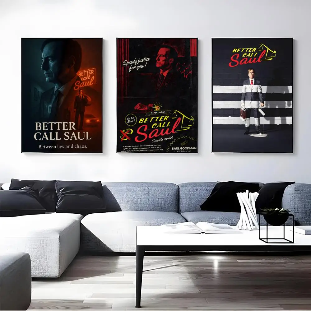 TV Series Better Call Saul Poster Self-adhesive Art Waterproof Paper Sticker Coffee House Bar Room Wall Decor