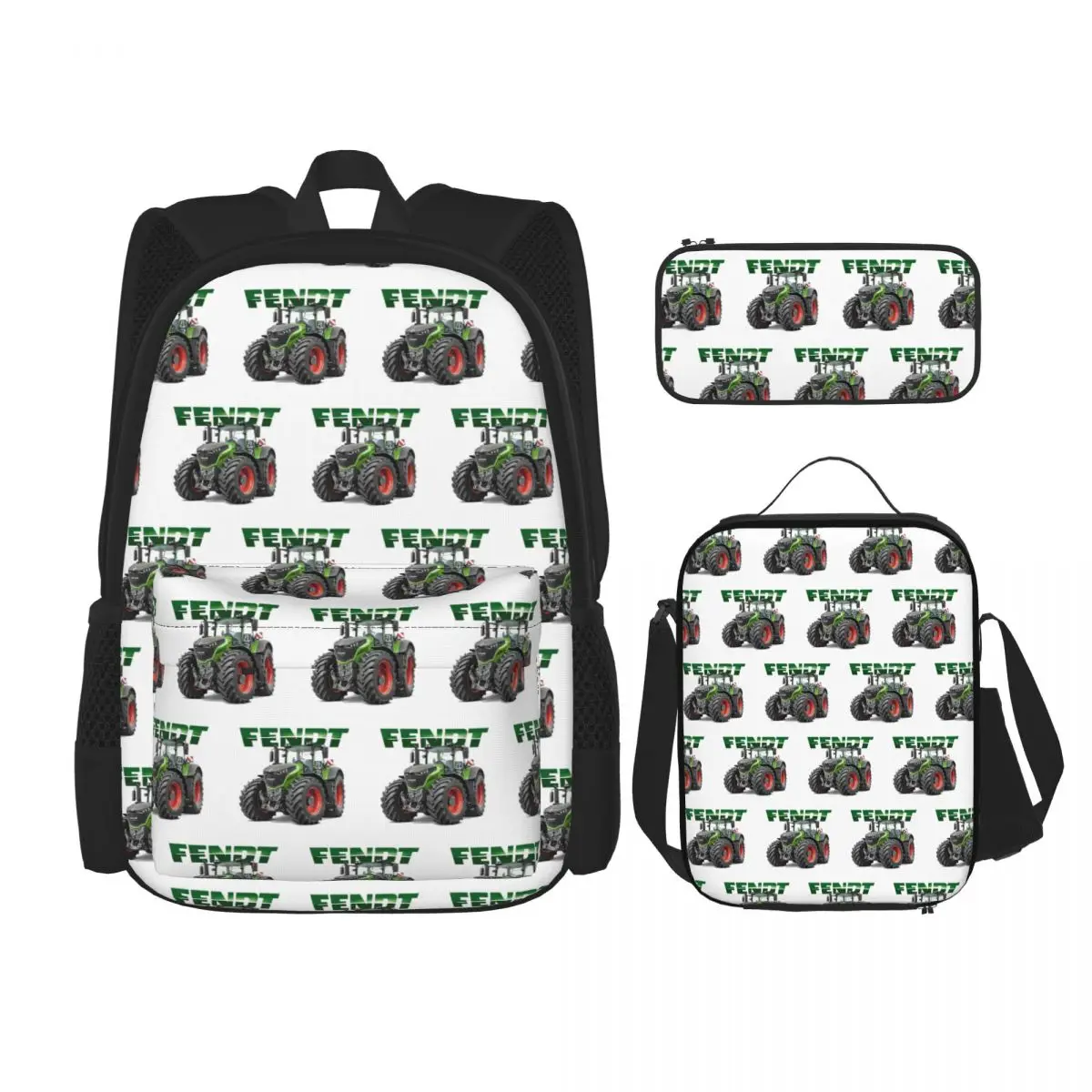 

Fendt German Tractors Backpacks Boys Girls Bookbag Students School Bags Kids Rucksack Lunch Bag Pen Bag Three-Piece Set