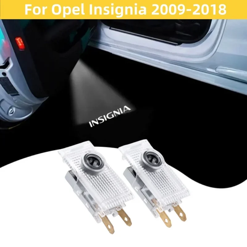 2PCS No Fade Led Car Door Welcome Light Laser Projector Logo Ghost Shadow Lamps Goods Accessories For Opel Insignia 2009-2018