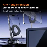 Car Mount Electric Vacuum Magnetic Holder Foldable Strong Suction Stand For Cell Phone For iphone 12 13 14 15 16 Live Streaming