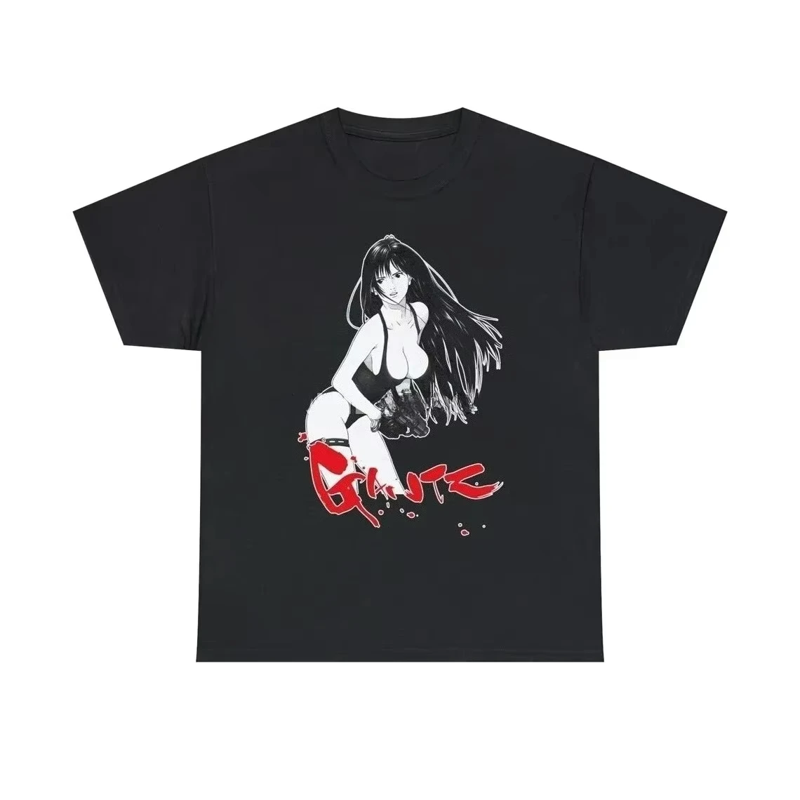 

Japanese Anime Gantz Comics Graphic Print T-shirt Fashion Casual Short Sleeve Retro Round Neck T-shirt Women's Clothing Y2K Top