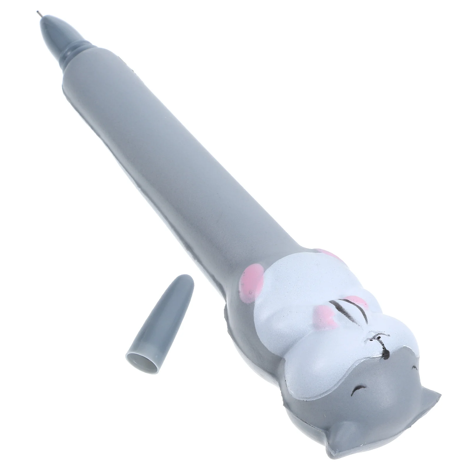 

Grey Hamster Neutral Pen Cute Stationary Fun Pens for School Supplies Kawaii Stuff Sponge Cartoon