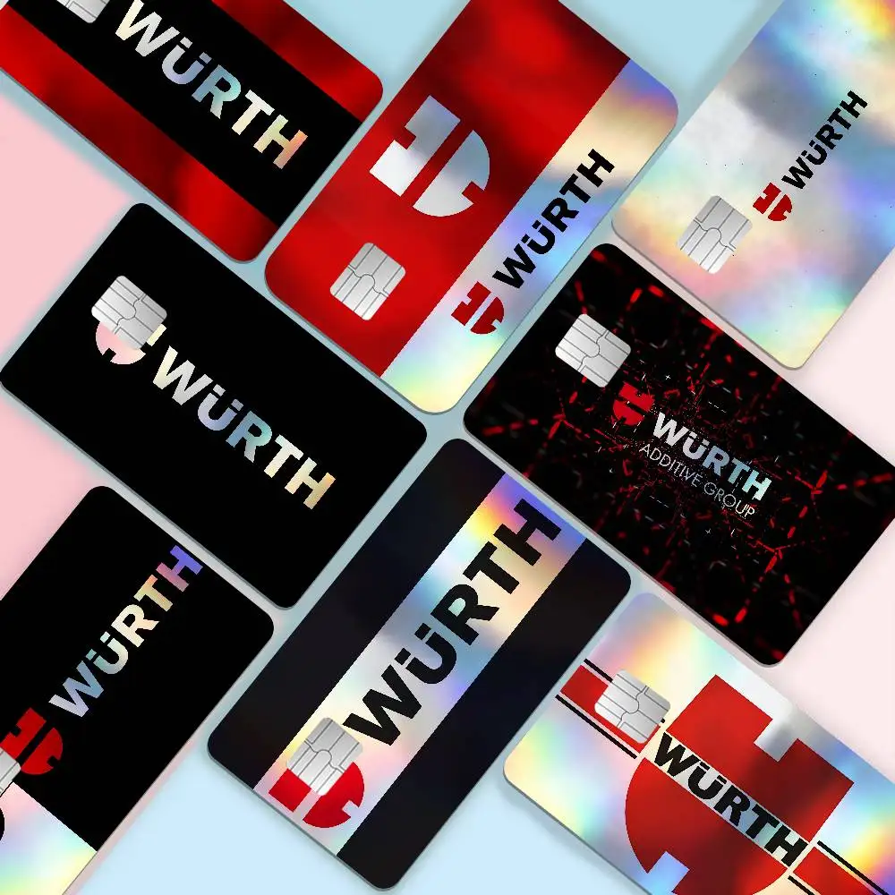 Adesivos de Cartão Bancário com Efeito Laser Wurths Tool Cute, Removíveis, para Decoração Artesanal em Múltiplos Cenários