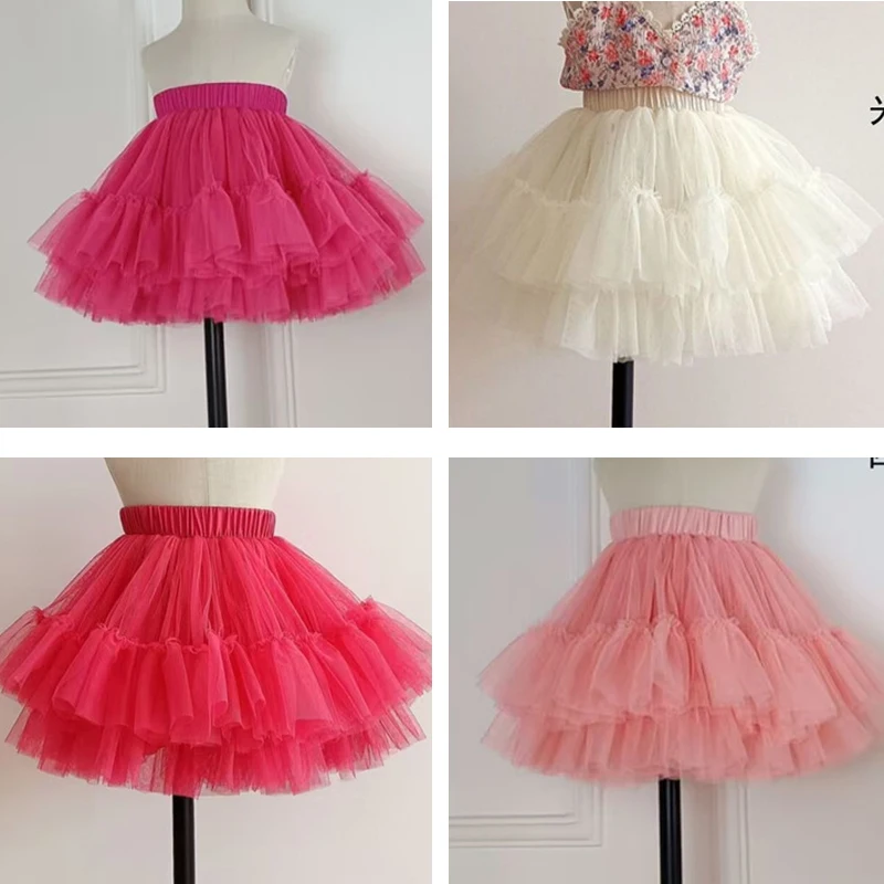 

Christmas Tutu Skirt Ruffles Tulle Skirt for Toddler Baby Girls Birthday Party Pettiskirt Soft Fluffy Mesh Kids Dancing Dress