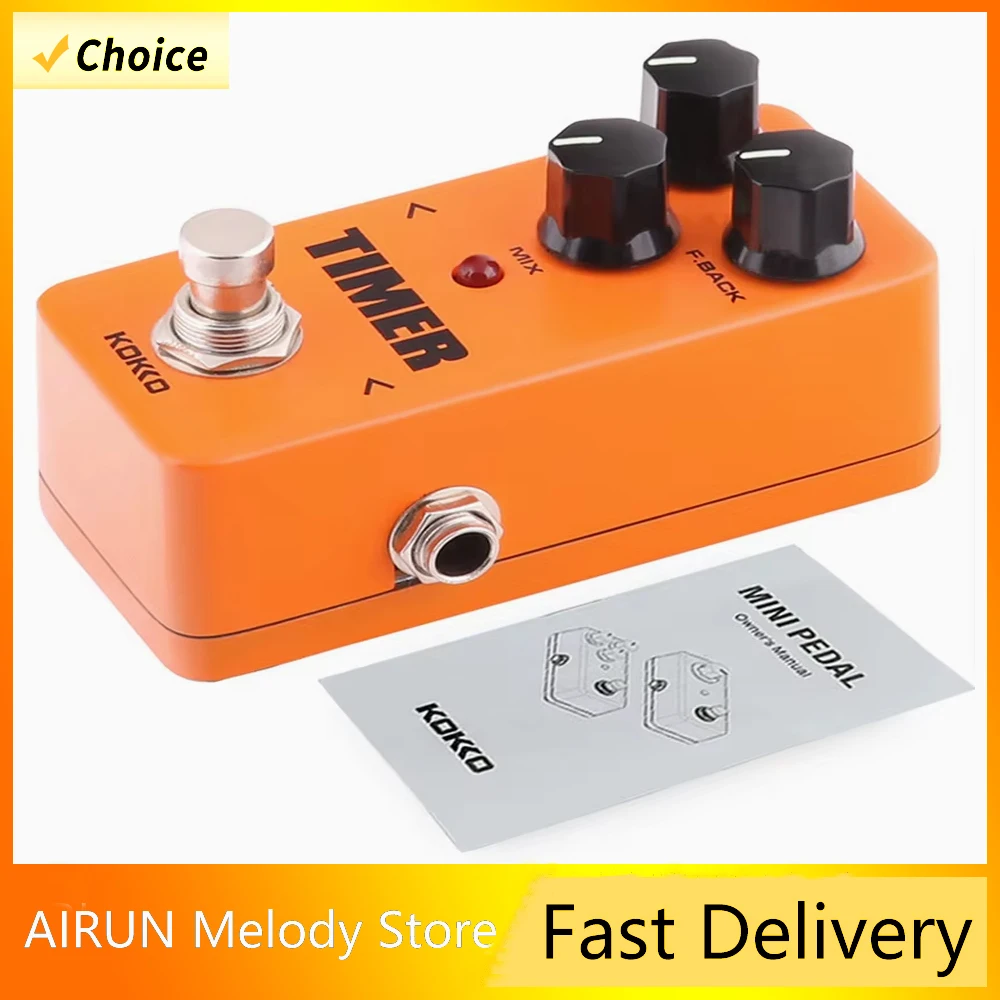 

KOKKO FDD2 Таймер Педаль эффектов для электрогитары Классический цифровой эффект задержки True Bypass Педаль Электрогитара Аксессуар