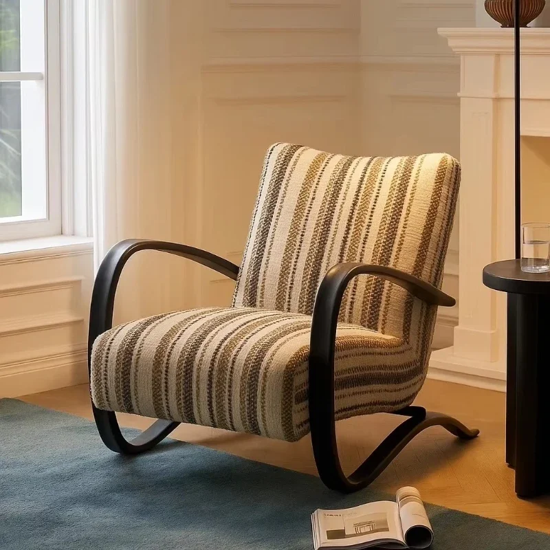 

Retro unique design of soft fabric sofa chair for hotel apartment living room and lounge chair