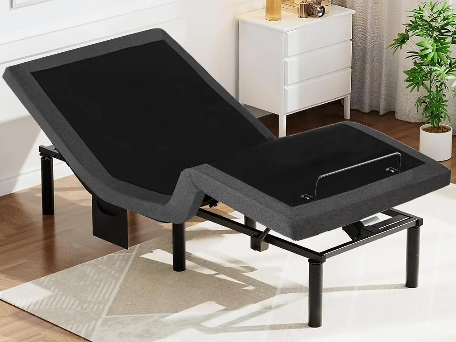 Twin XL Adjustable Bed Frame, Electric Bed Base with Head & Foot Incline, USB-A & USB-C Ports, LED Under-Bed, Customized view 2