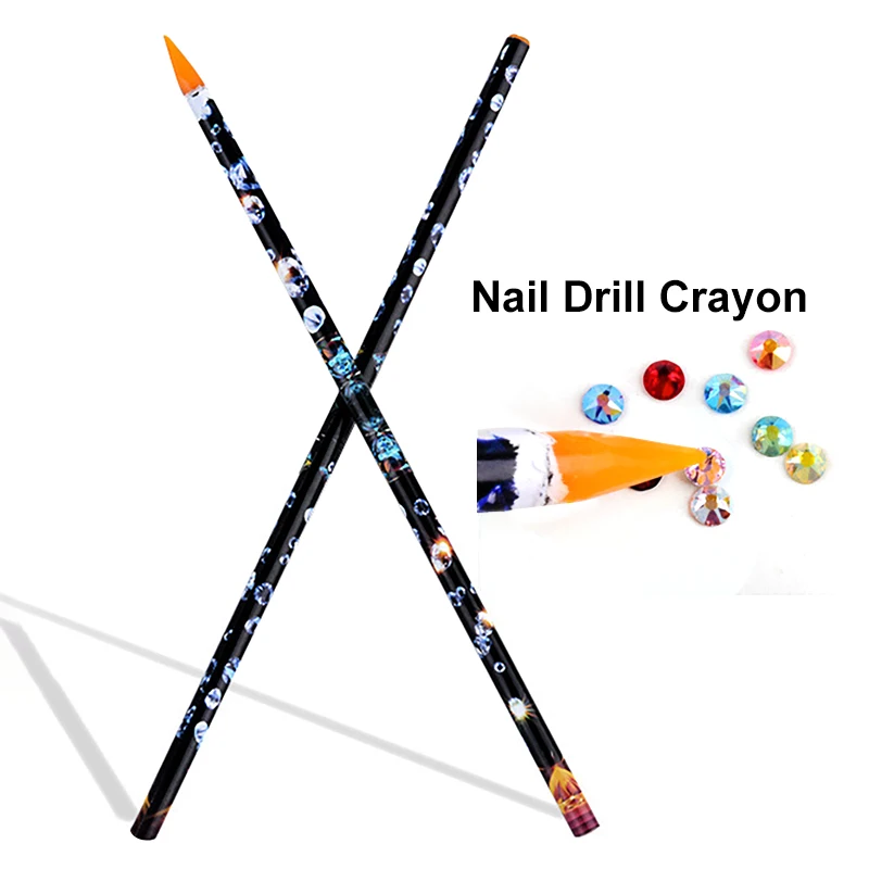 

Nail Art Rhinestone Crayon Pick Crystal Professional Wax Dot Pen Nail Art Gem Pencil Pen Pick Up Pen DIY Manicure Nail Art Tools