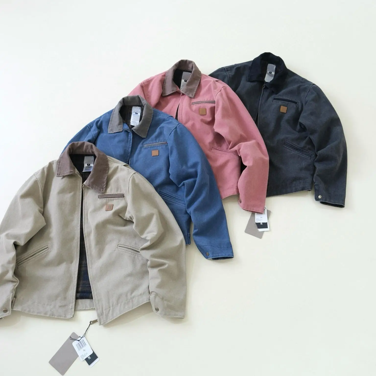 

Американская винтажная кожаная куртка J97 Detroit в стиле ретро, с восковым покрытием, в стиле середины века, рабочая одежда, с узорчатым дизайном внутри, унисекс